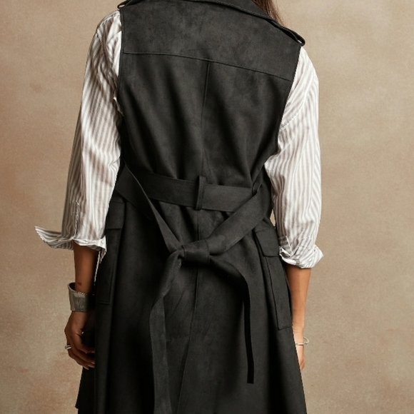 𝅺express leather vest size S /p - Picture 8 of 11